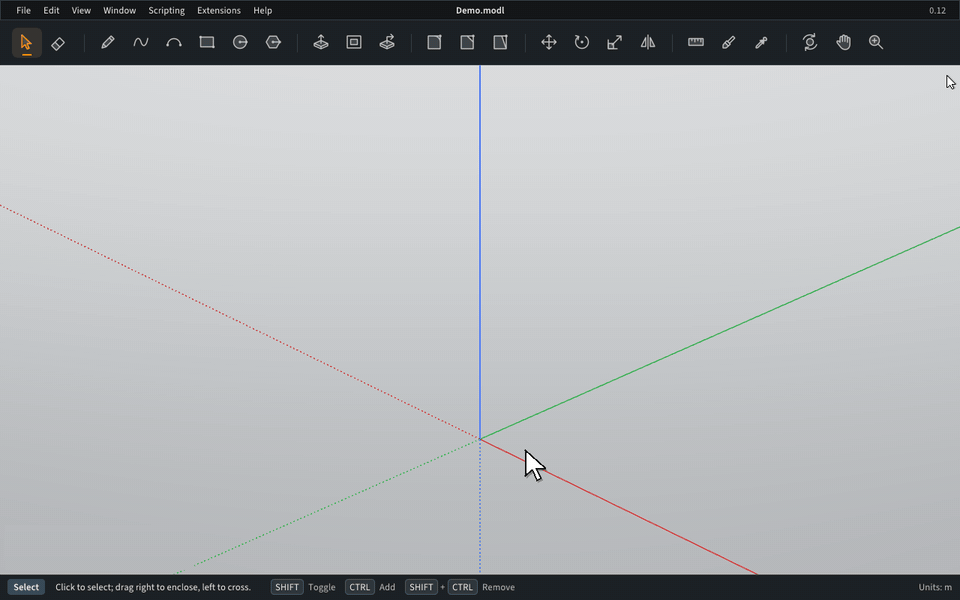 File, Import STL Model opens vase.stl, which arrives at its real size from millimeters.